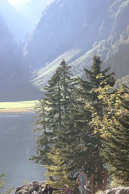 Seealpsee - Besonders eindrucksvoll ist der Blick über den See Richtung Alpstein.