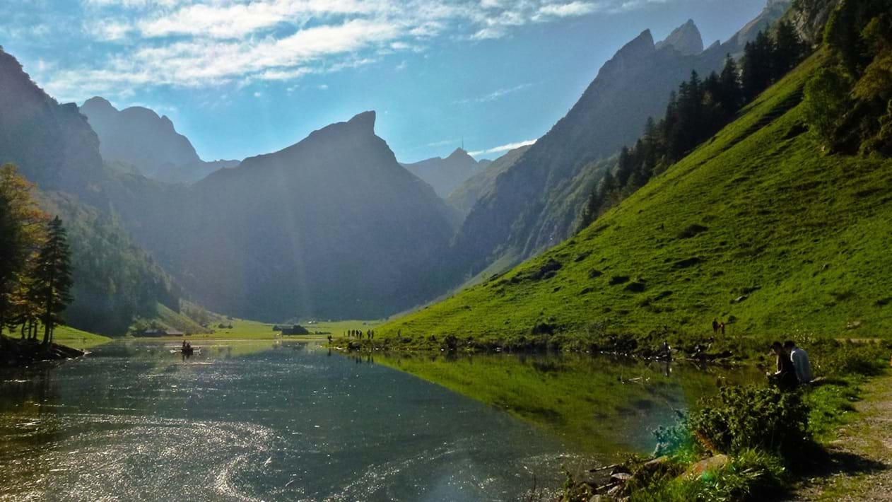 Seealpsee sicht Richtung Säntis